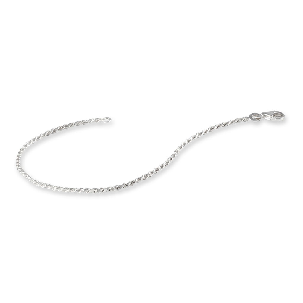 Bracelet Cacilda Maille Corde Argent Blanc - Bracelets chaîne Femme | Histoire d’Or