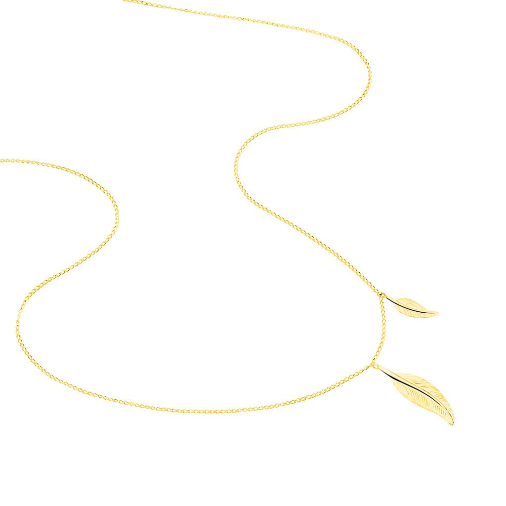 Collier Indian Nature Feuilles Or Jaune - Colliers Femme | Histoire d&rsquo;Or