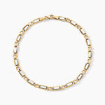 Bracelet Or Bicolore Danae - Bracelets cha&icirc;ne Homme | Histoire d&rsquo;Or