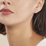 Boucles D'oreilles Puces Ayana Argent Blanc - Boucles d'oreilles fantaisie Femme | Histoire d&rsquo;Or