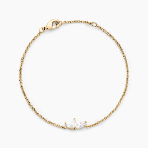 Bracelet Siona Plaque Or Jaune Oxyde De Zirconium - Bracelets Femme | Histoire d’Or