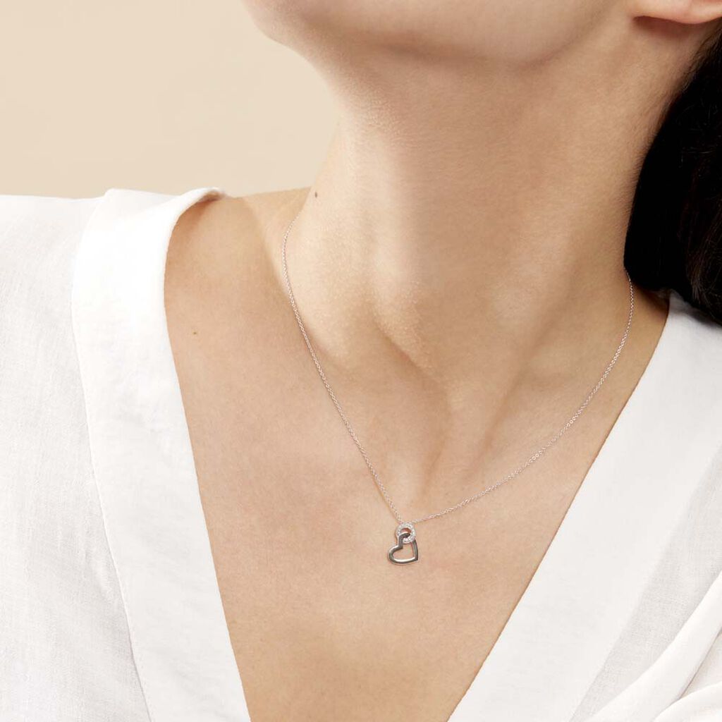 Collier Melesine Or Blanc Diamant - Colliers Femme | Histoire d’Or