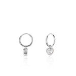 Cr&eacute;oles Argent Blanc Dahud Oxydes De Zirconium - Boucles d'oreilles cr&eacute;oles Femme | Histoire d&rsquo;Or