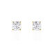 Boucles D'oreilles Puces 4 Griffes Or Jaune Diamant Synthetique - Clous d'oreilles Femme | Histoire d’Or