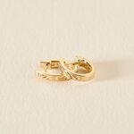 Cr&eacute;oles Or Jaune Aaren Diamants - Boucles d'oreilles cr&eacute;oles Femme | Histoire d&rsquo;Or