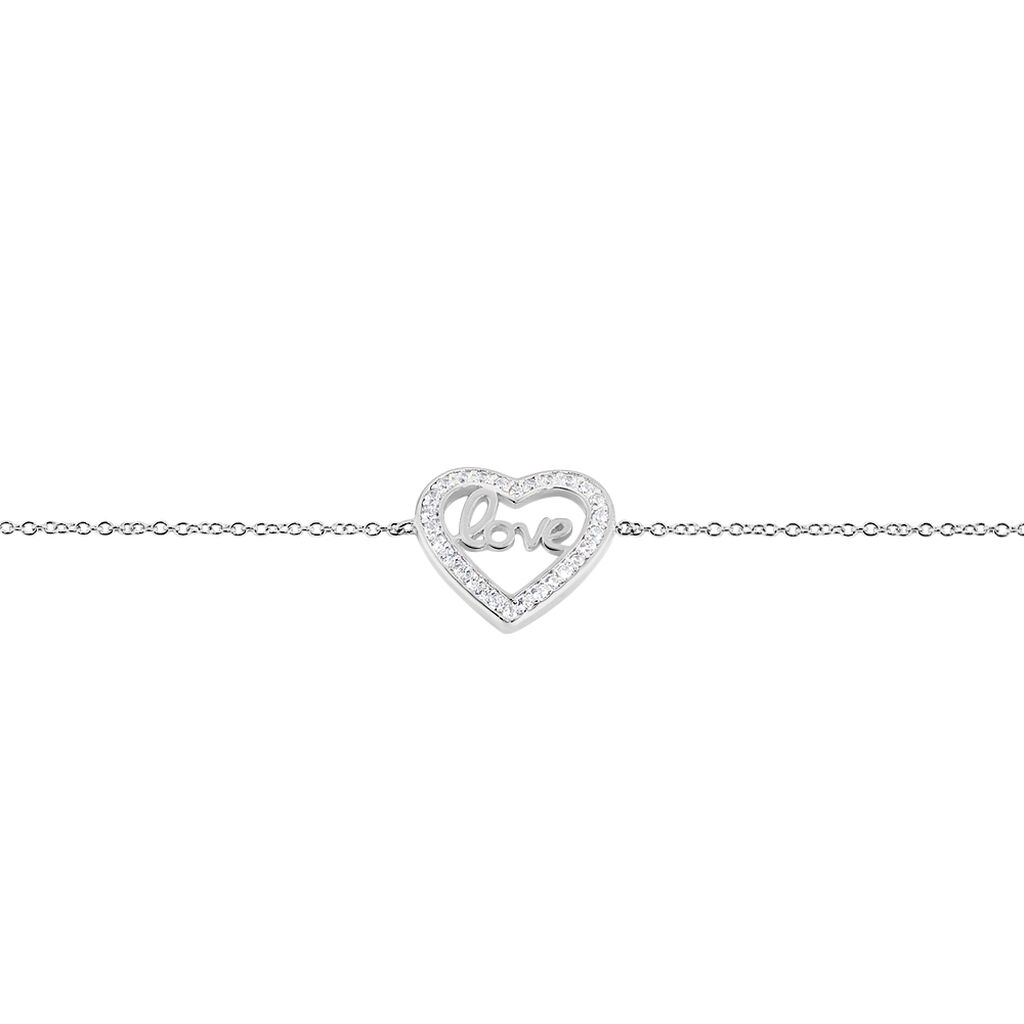 Bracelet Elansa Argent Blanc Oxyde De Zirconium - Bracelets Femme | Histoire d’Or
