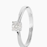 Bague Saranna Or Blanc Diamant Blanc - Bagues solitaires Femme | Histoire d&rsquo;Or