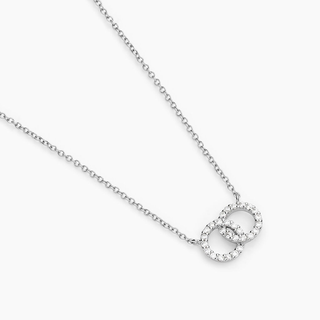 Collier Iwa Argent Blanc Oxyde De Zirconium - Colliers fantaisie Femme | Histoire d&rsquo;Or