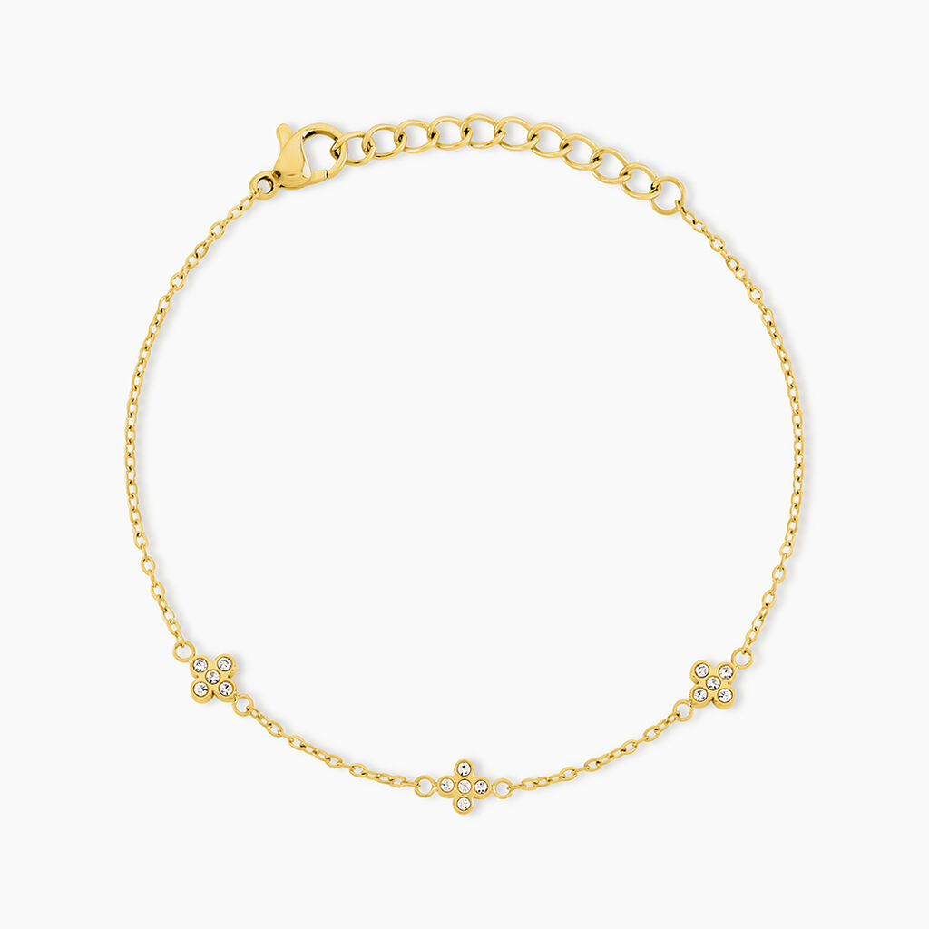 Bracelet Genny Acier Jaune Cristal - Bracelets Pierre Femme | Histoire d&rsquo;Or