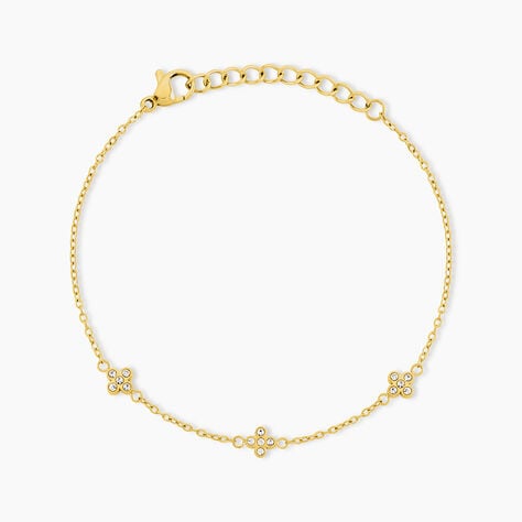 Bracelet Genny Acier Jaune Cristal - Bracelets Pierre Femme | Histoire d&rsquo;Or
