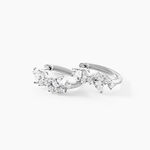 Cr&eacute;oles Eclat d'Aurore Argent Blanc Oxyde De Zirconium - Boucles d'oreilles cr&eacute;oles Femme | Histoire d&rsquo;Or