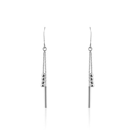 Boucles D'oreilles Pendantes Eucleia Argent Blanc - Boucles d'oreilles fantaisie Femme | Histoire d’Or