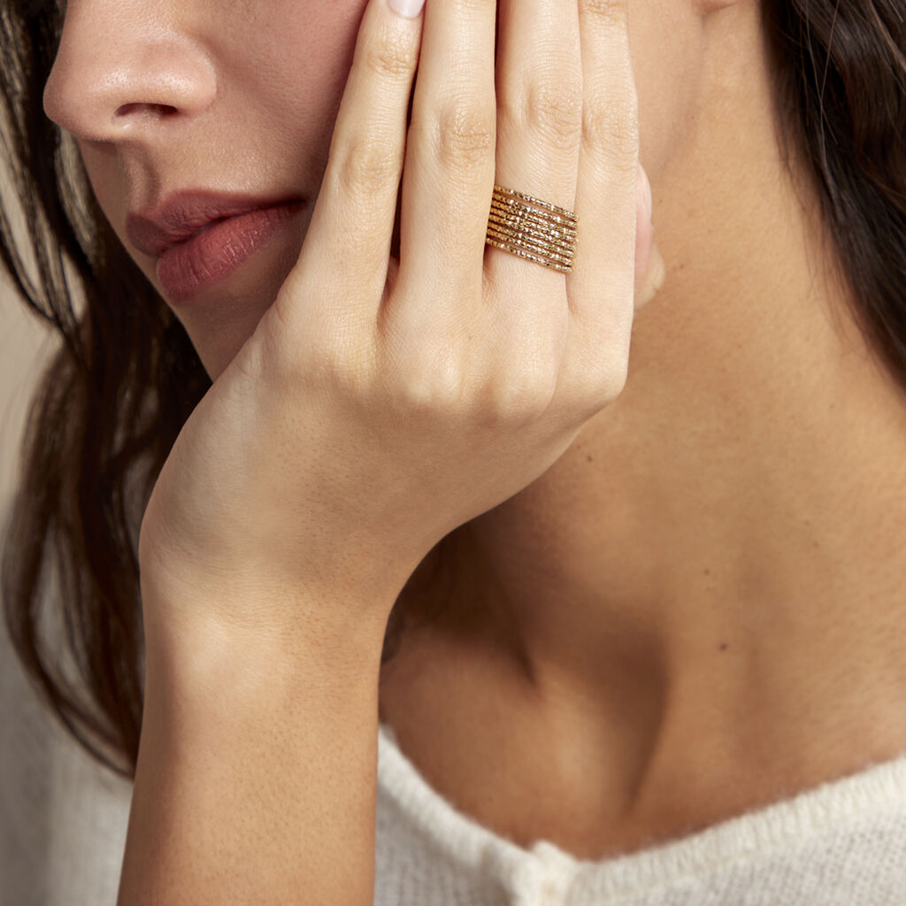 Bague Dion Acier Jaune - Bagues fantaisie Femme | Histoire d’Or