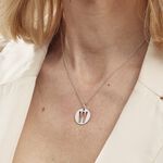 Pendentif Elio W Argent Blanc - Pendentifs Famille | Histoire d&rsquo;Or