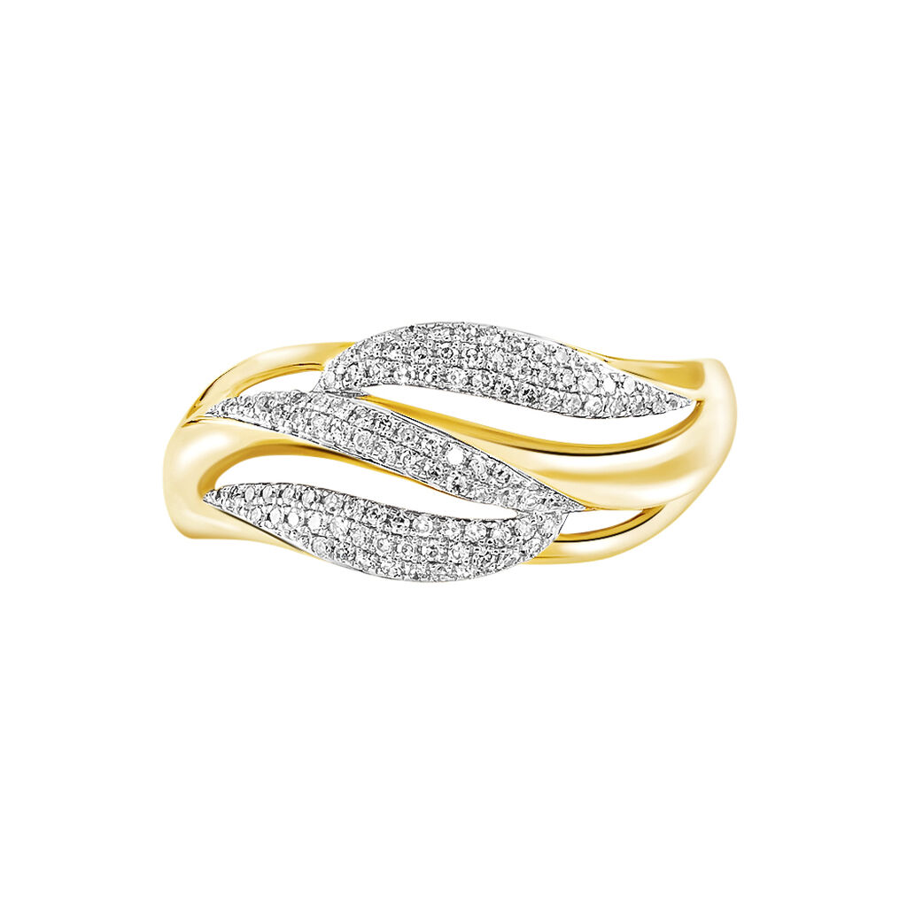 Bague Atlantide Or Jaune Diamant - Bagues avec pierre Femme | Histoire d’Or
