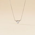 Collier Argent Blanc Afonso Oxyde De Zirconium - Colliers fantaisie Femme | Histoire d&rsquo;Or