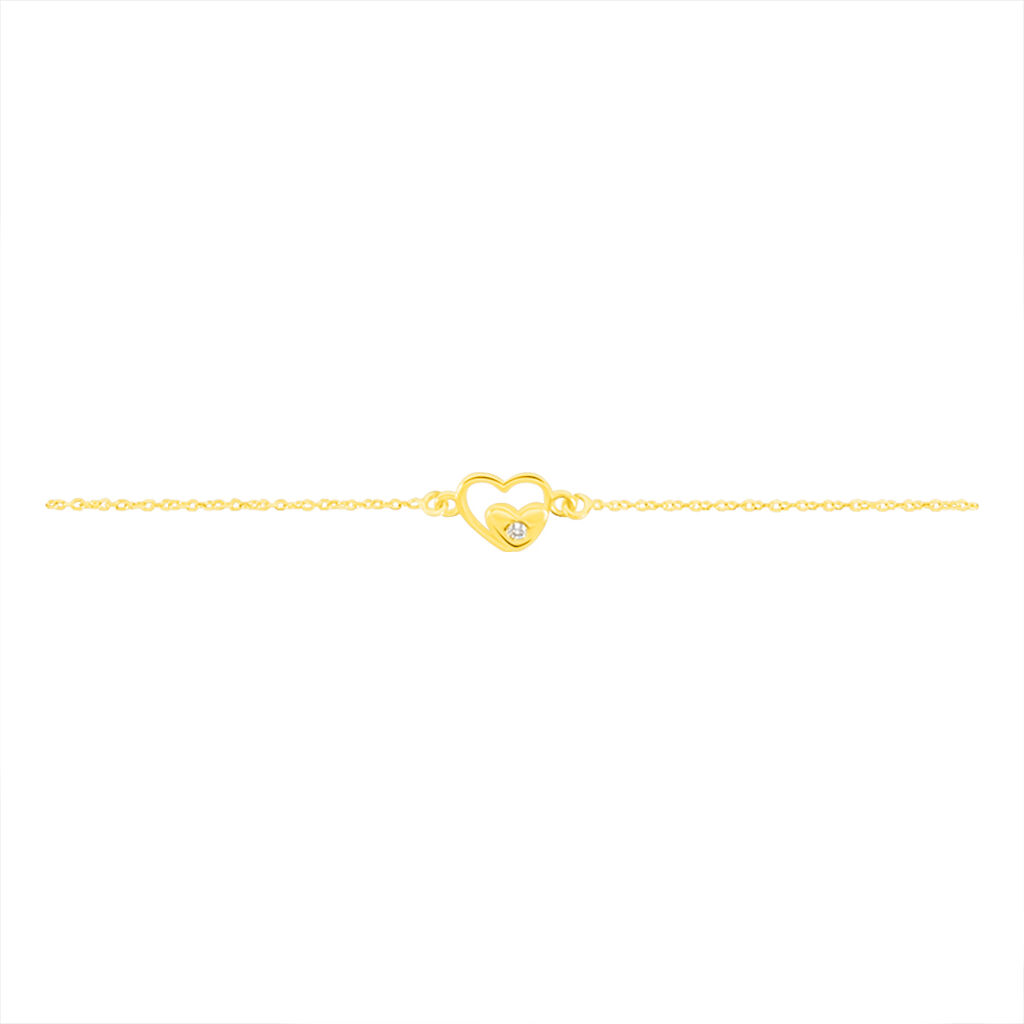 Bracelet Terentille Coeur Or Jaune Oxyde De Zirconium - Bracelets Enfant | Histoire d’Or