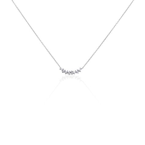 Collier Adonia Argent Blanc Oxyde De Zirconium Bleu - Colliers fantaisie Femme | Histoire d’Or