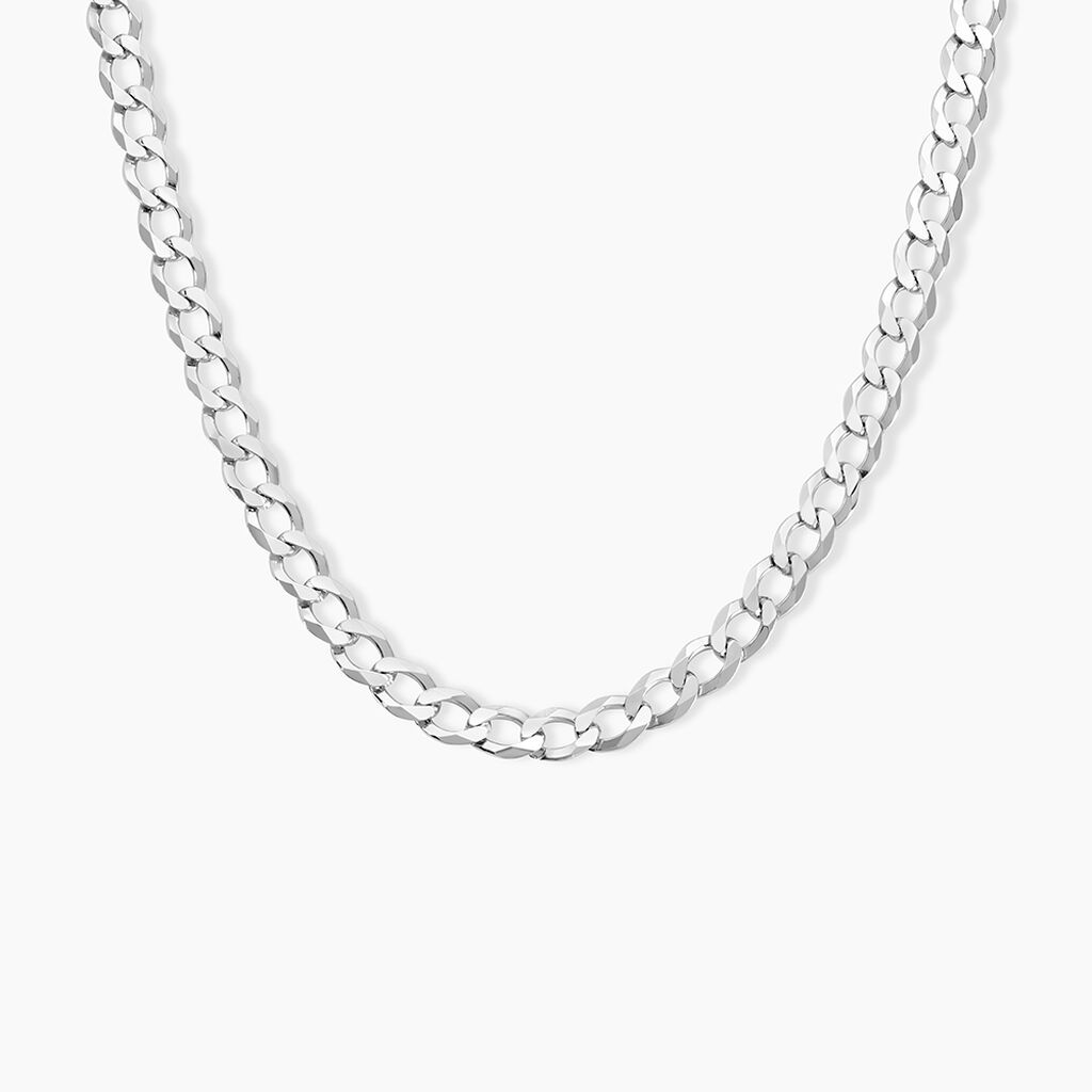 Collier Argent Blanc Casper - Bijoux sans pierre Femme | Histoire d&rsquo;Or