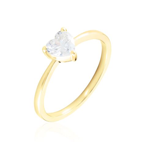 Bague Solitaire Or Jaune Idelle Oxyde De Zirconium - Bagues solitaires Femme | Histoire d&rsquo;Or