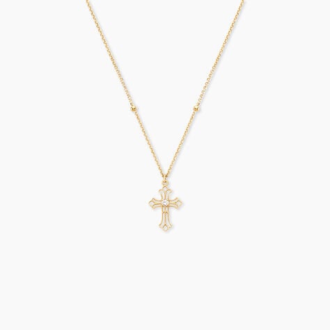 Collier Bice Or Jaune Oxyde De Zirconium - Colliers Femme | Histoire d&rsquo;Or