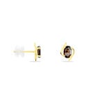 Boucles D'oreilles Puces Vrille Ovale Or Jaune Quartz - Clous d'oreilles Femme | Histoire d&rsquo;Or
