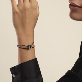Bracelet Nina Cera Argent Blanc Strass Et Céramique - Bracelets cordon Femme | Histoire d’Or