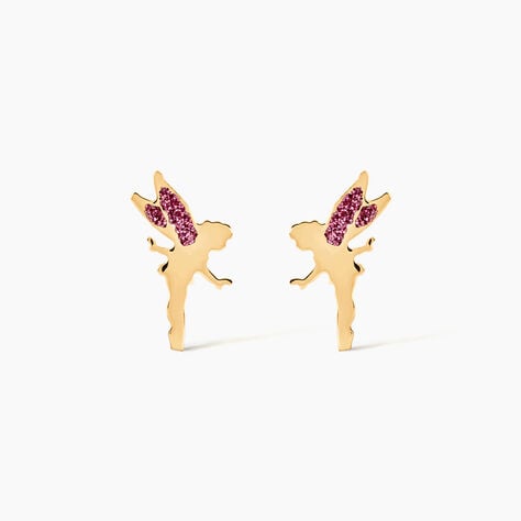 Boucles D'oreilles Puces Feelia Or Jaune - Clous d'oreilles Enfant | Histoire d&rsquo;Or