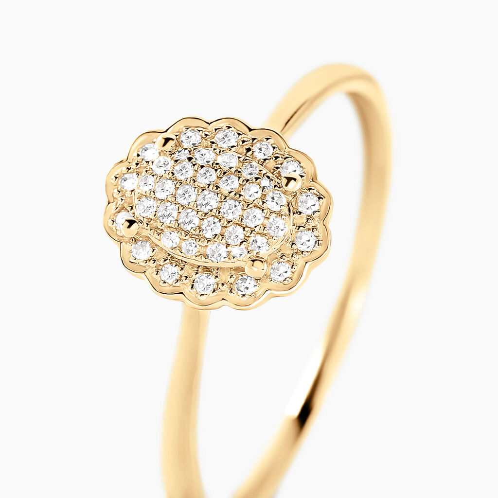 Bague Shyam Or Jaune Diamant - Bagues avec pierre Femme | Histoire d&rsquo;Or