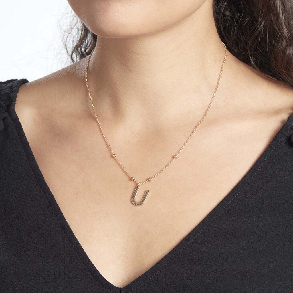 Collier Plaqué Or Jaune Lettra - Colliers fantaisie Femme | Histoire d’Or