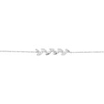 Bracelet Anthea Or Blanc Diamant - Bracelets Plume Femme | Histoire d&rsquo;Or
