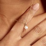 Collier Grazilla Or Bicolore Perle De Culture Et Diamant - Colliers Femme | Histoire d&rsquo;Or