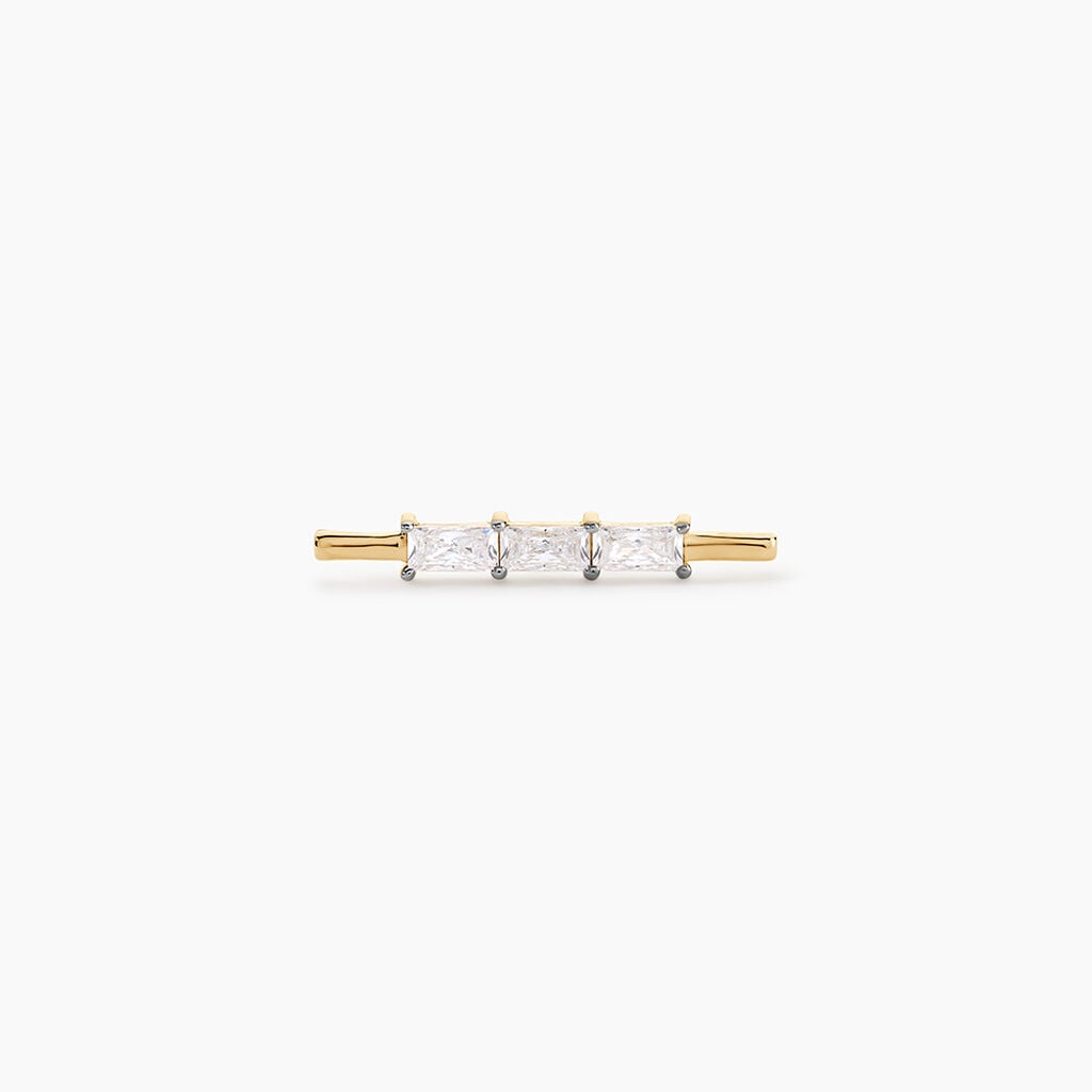 Bijou D'oreille Unitaire Alon Or Jaune Oxyde De Zirconium - Boucles d'oreilles empierr&eacute;es Femme | Histoire d&rsquo;Or