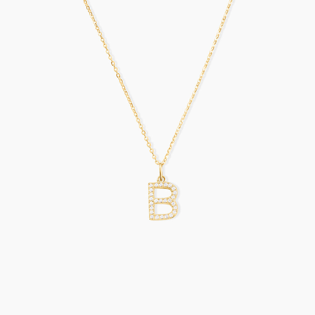 Pendentif Lettre B Or Jaune Oxyde - Pendentifs Famille | Histoire d&rsquo;Or