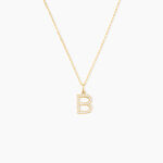 Pendentif Lettre B Or Jaune Oxyde - Pendentifs Famille | Histoire d&rsquo;Or