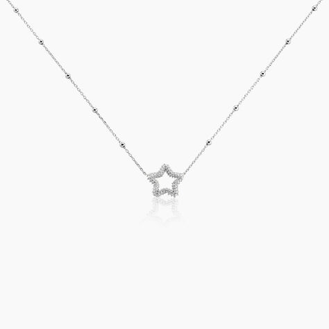 Collier Aella Argent Blanc - Colliers fantaisie Femme | Histoire d’Or