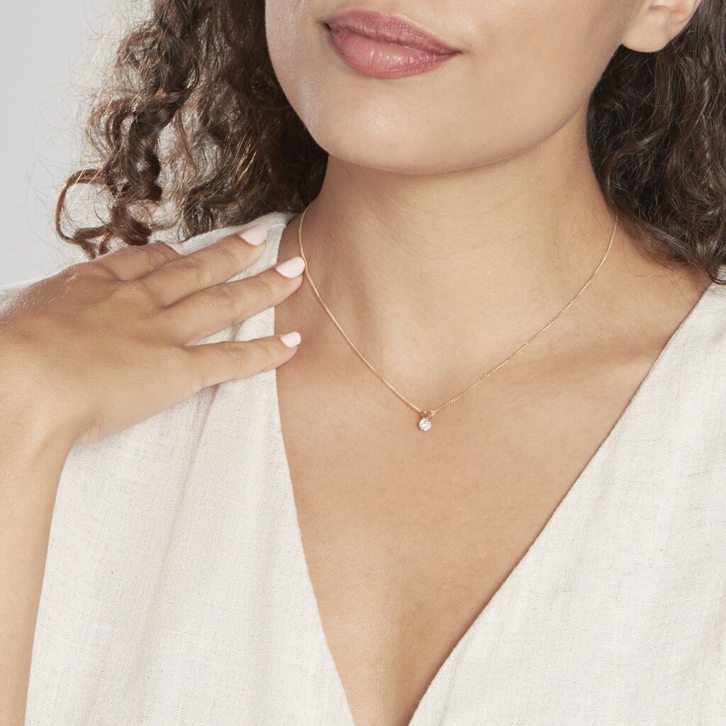 Pendentif Mabila Or Jaune Oxyde De Zirconium - Pendentifs Femme | Histoire d’Or