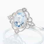 Bague Amance Or Blanc Topaze Et Oxyde De Zirconium - Bagues solitaires Femme | Histoire d&rsquo;Or