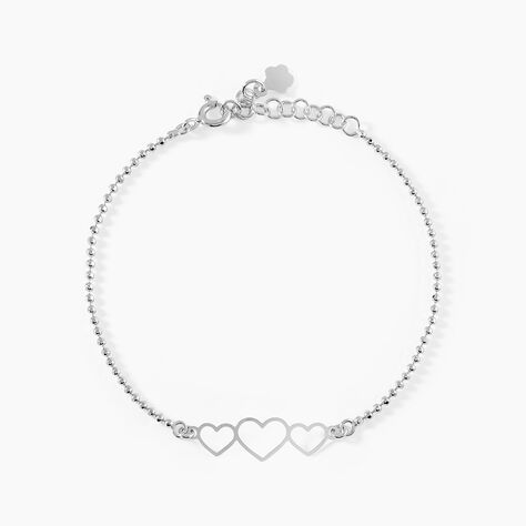 Bracelet Love Love Argent Blanc - Bracelets Coeur Femme | Histoire d’Or