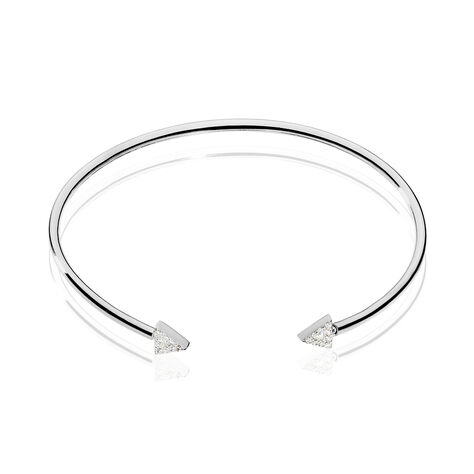 Bracelet Jonc Danae Argent Blanc Oxyde De Zirconium - Bracelets fantaisie Femme | Histoire d’Or