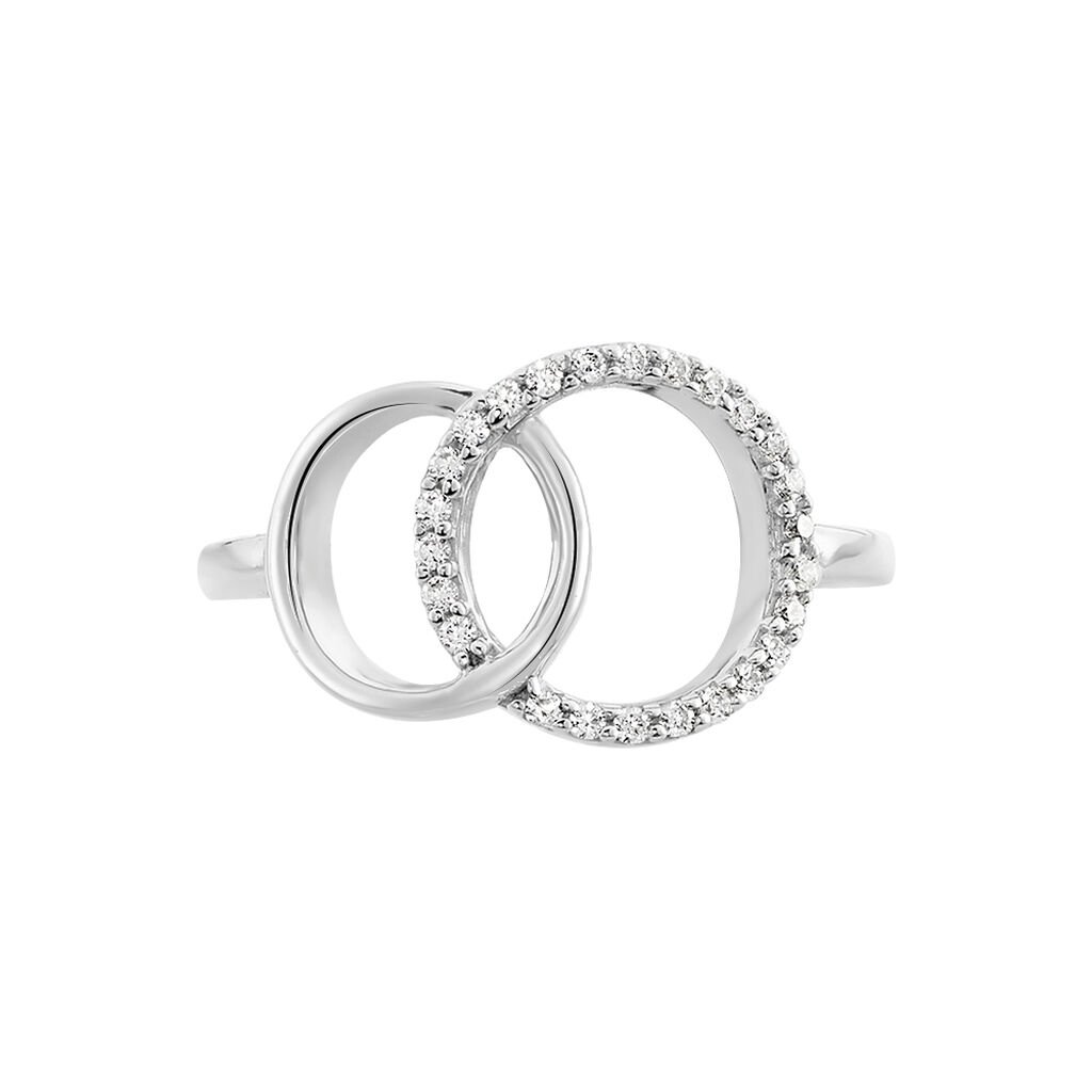 Bague Isabel Argent Blanc Oxyde De Zirconium - Bagues avec pierre Femme | Histoire d’Or