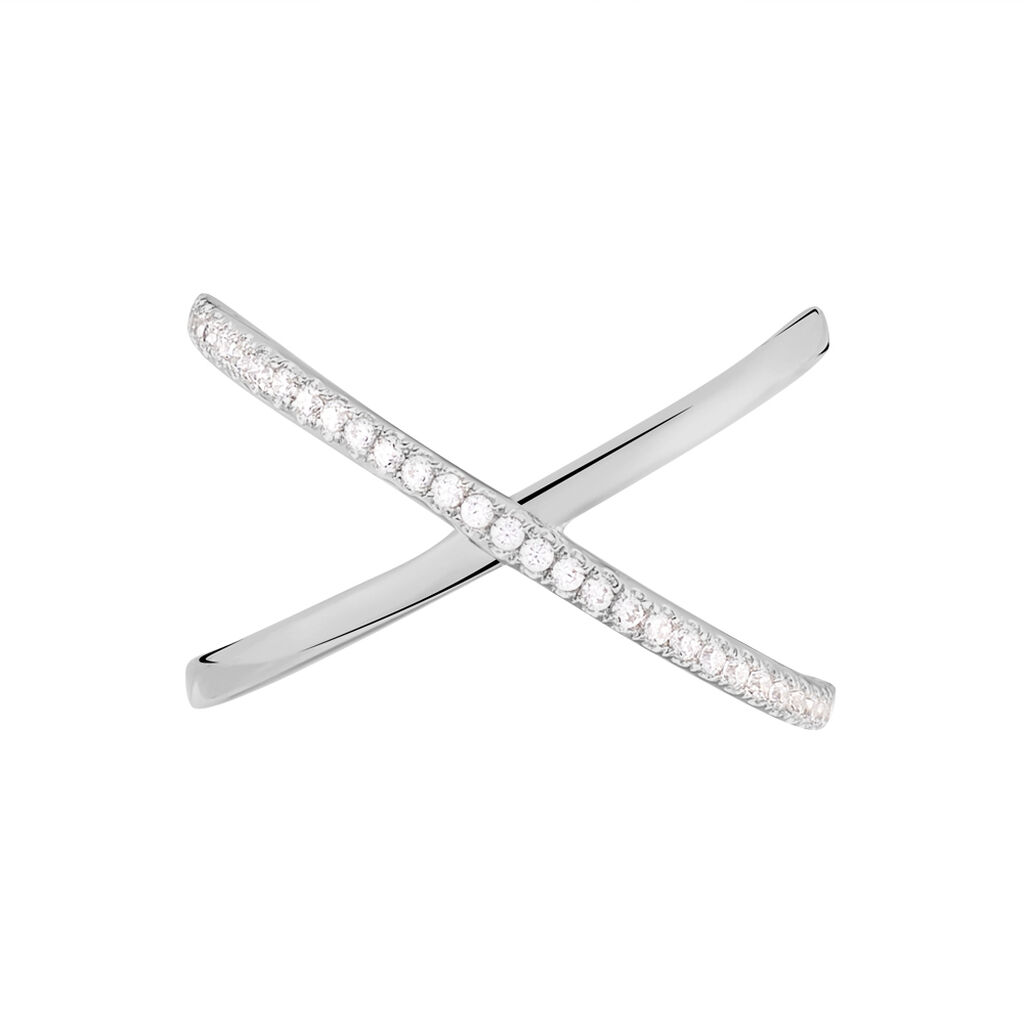 Bague Miya Argent Blanc Oxyde De Zirconium - Bagues avec pierre Femme | Histoire d&rsquo;Or