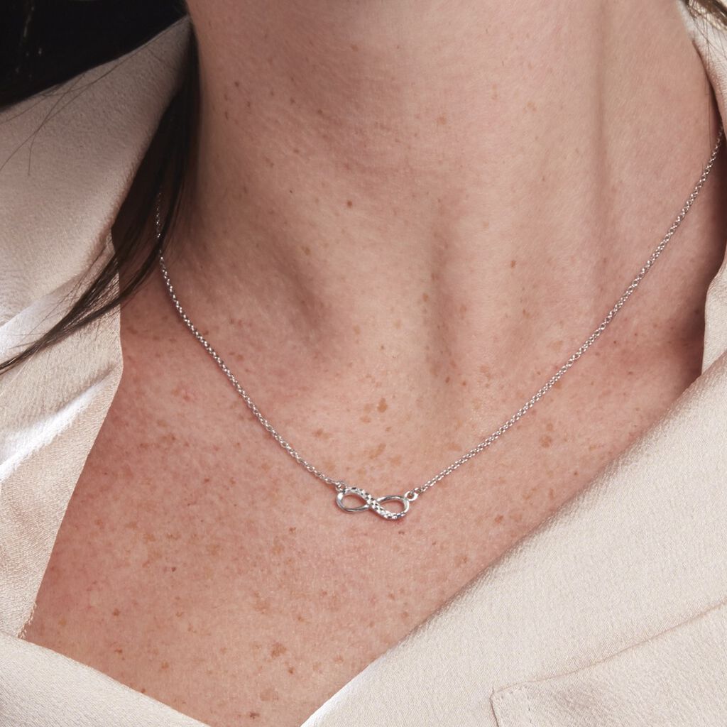 Collier Argent Blanc Teoxane - Colliers fantaisie Femme | Histoire d’Or