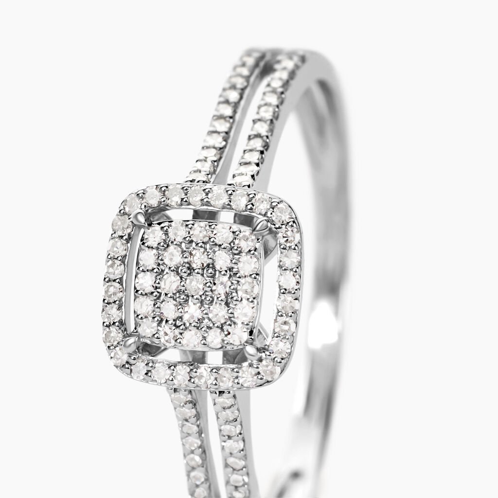 Bague Collection 1986 Or Blanc Diamant - Bagues avec pierre Femme | Histoire d’Or