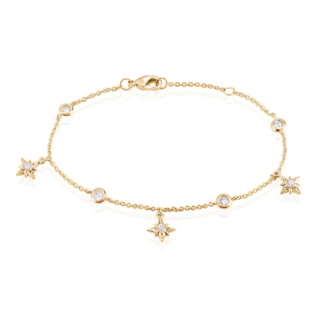 Cha&icirc;ne De Cheville Lenka Plaqu&eacute; Or Jaune Oxyde De Zirconium - Cha&icirc;nes de cheville Femme | Histoire d&rsquo;Or