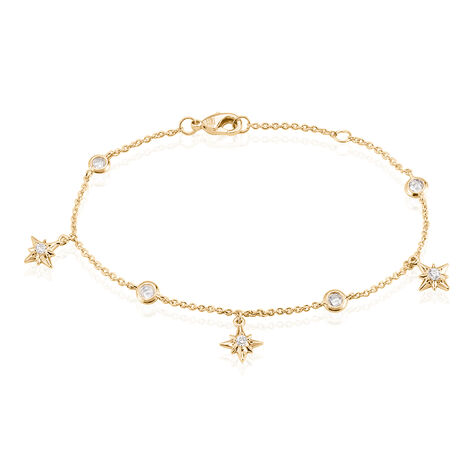 Cha&icirc;ne De Cheville Lenka Plaqu&eacute; Or Jaune Oxyde De Zirconium - Cha&icirc;nes de cheville Femme | Histoire d&rsquo;Or