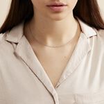 Cha&icirc;ne Claudine Maille For&ccedil;at Argent Blanc - Chaines Femme | Histoire d&rsquo;Or