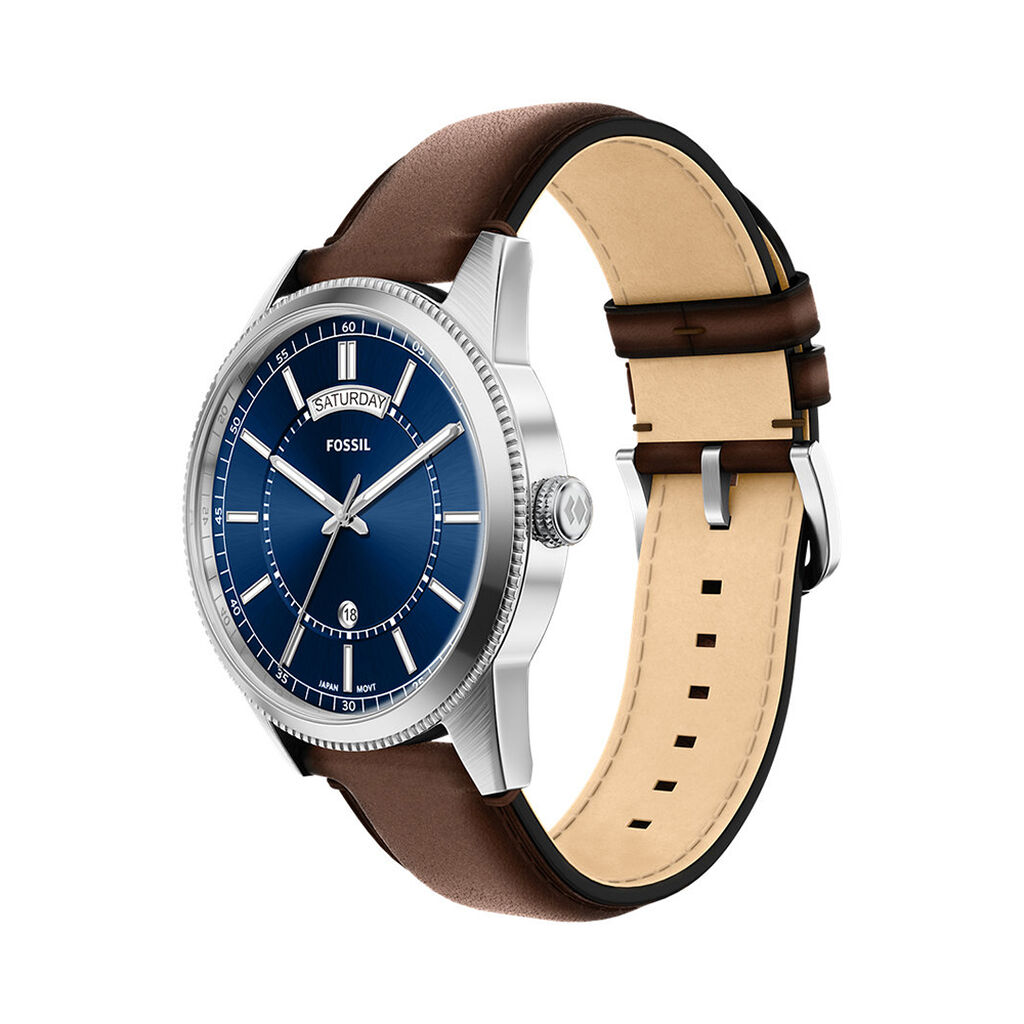 Montre Fossil Pearson Bleu - F&ecirc;te des p&egrave;res Homme | Histoire d&rsquo;Or