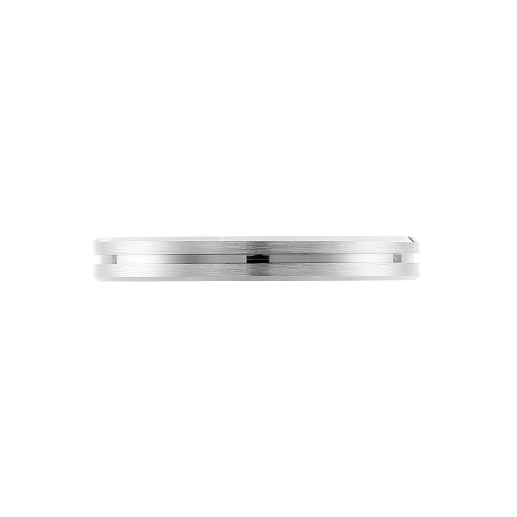Alliance Rhodium Ruban Plat Palladium Bicolore - Alliances Homme | Histoire d’Or