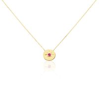 Collier Melchior Or Jaune Rubis